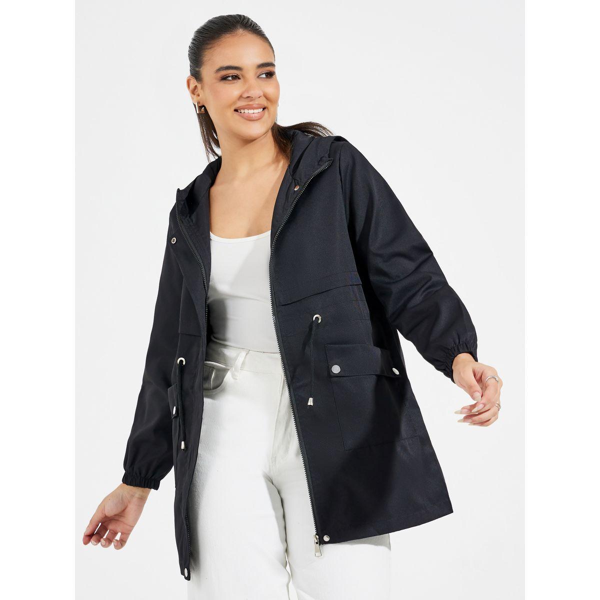 Styli Regular Fit Longline Utility Jacket with String-women-winterwear-coatsandjackets-jackets-image-1