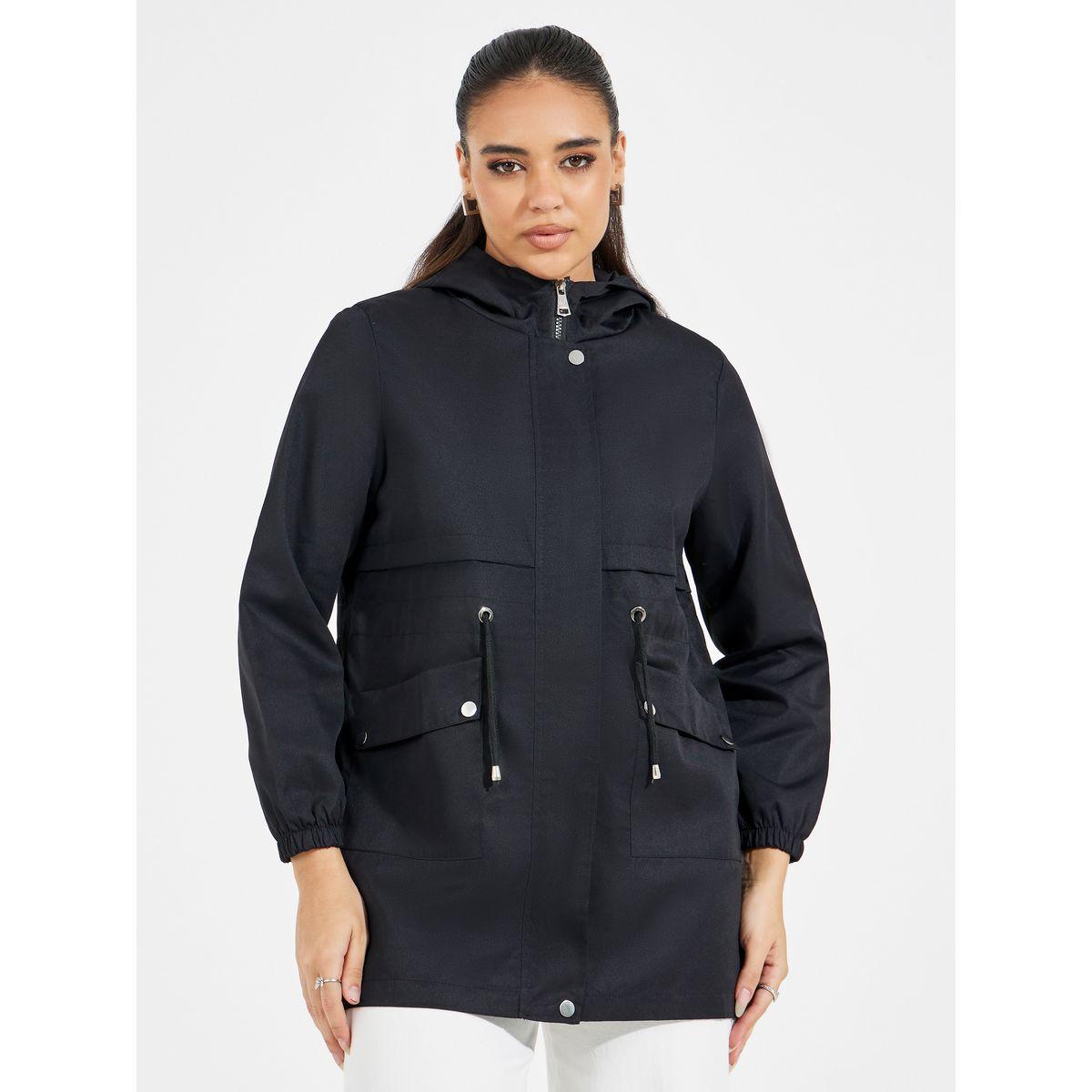 جاكيت بقصة عادية وجيوب مع أربطة-women-winterwear-coatsandjackets-jackets-image-3
