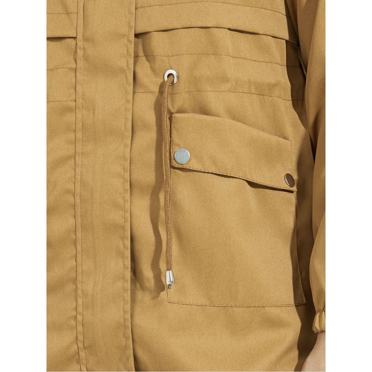 Styli Regular Fit Longline Utility Jacket with String-women-winterwear-coatsandjackets-jackets-image-4