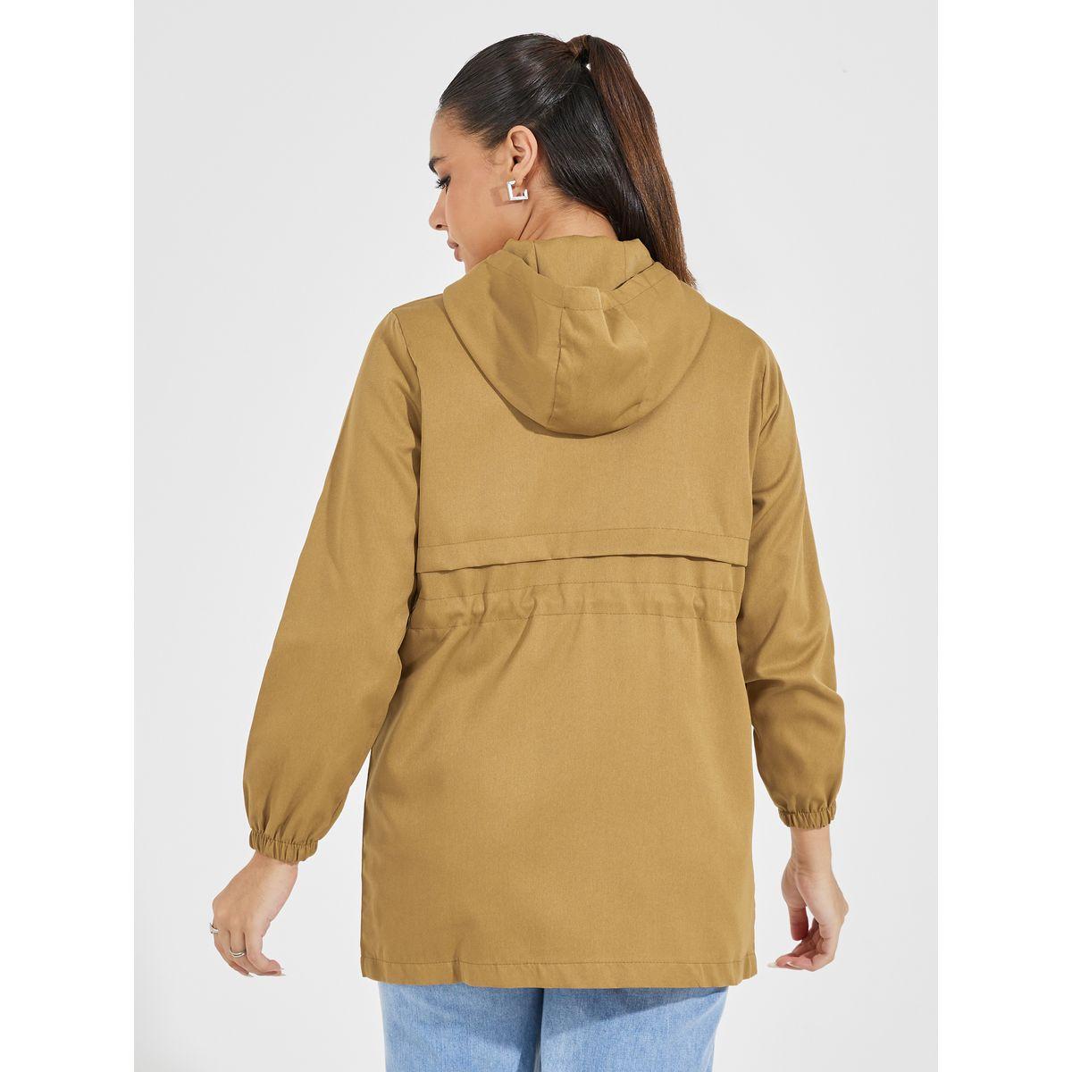Styli Regular Fit Longline Utility Jacket with String-women-winterwear-coatsandjackets-jackets-image-5