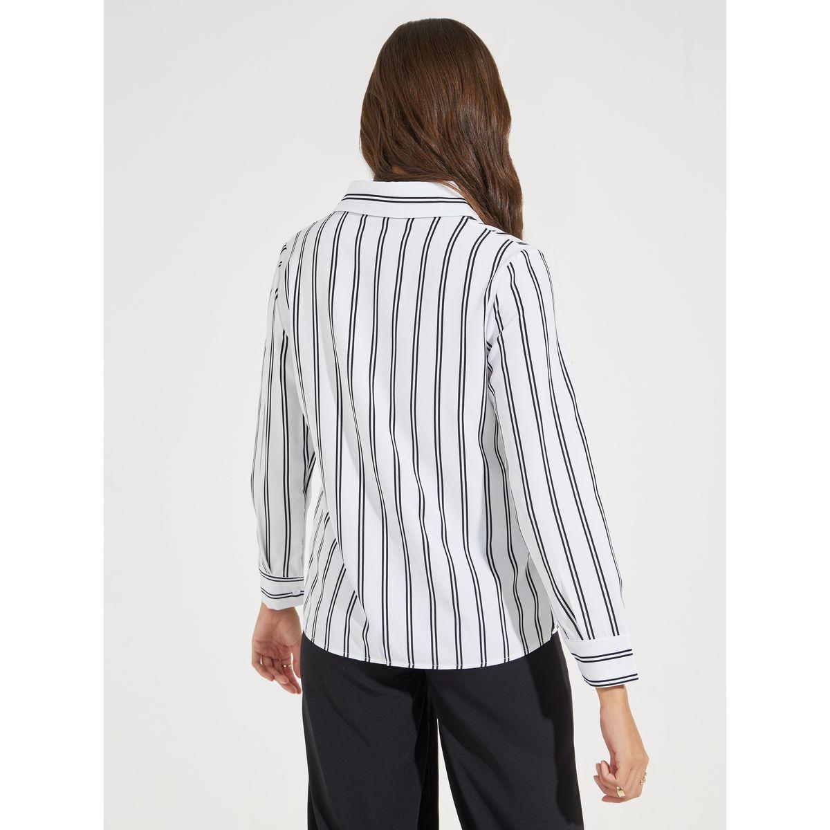 Styli Striped Button Front Casual Shirt-women-clothing-shirtsandblouses-shirts-image-5