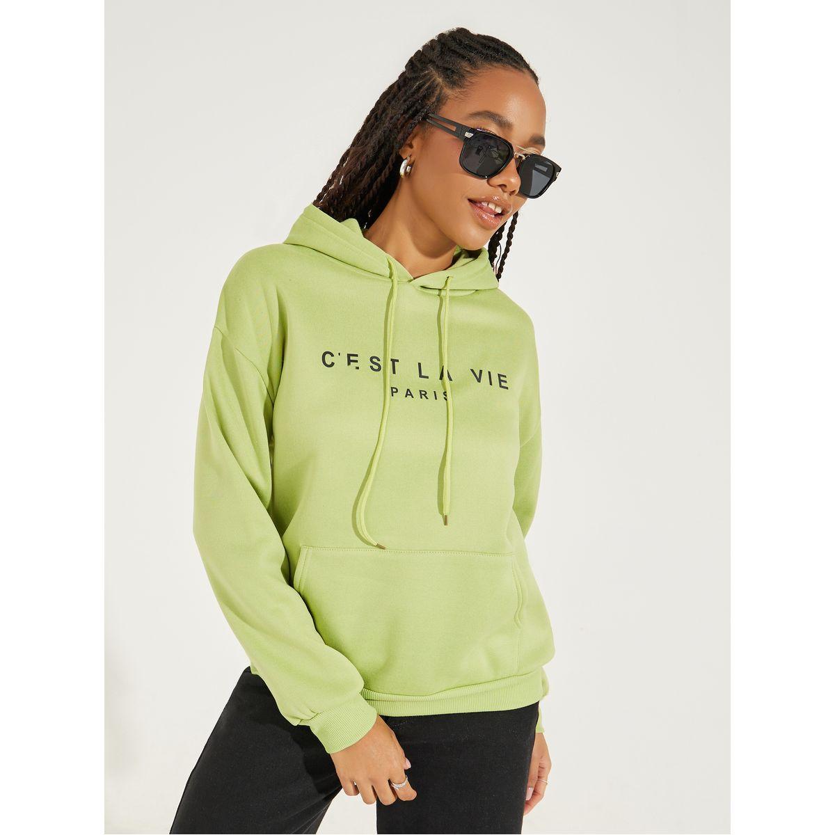 Styli Regular Fit Slogan Hoodie with Dropped Shoulder-women-winterwear-hoodiesandsweatshirts-hoodies-image-1