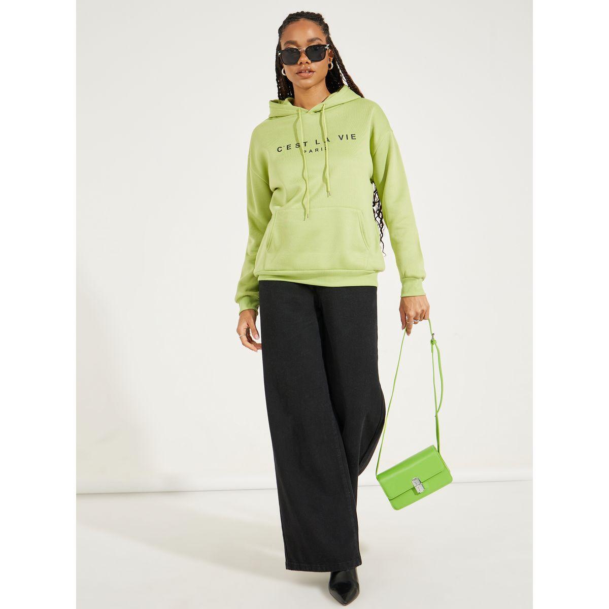 Styli Regular Fit Slogan Hoodie with Dropped Shoulder-women-winterwear-hoodiesandsweatshirts-hoodies-image-2