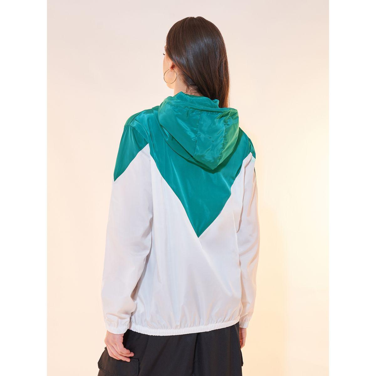 Styli Color Block Hooded Windbreaker Jacket with Pockets-women-winterwear-coatsandjackets-jackets-image-5