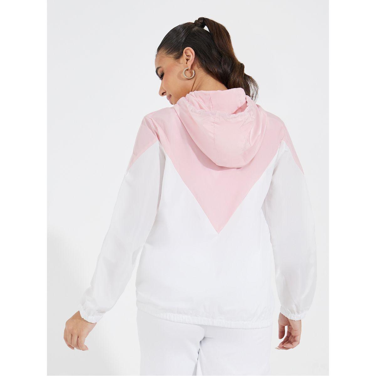 Styli Color Block Hooded Windbreaker with Pockets-women-winterwear-coatsandjackets-jackets-image-5