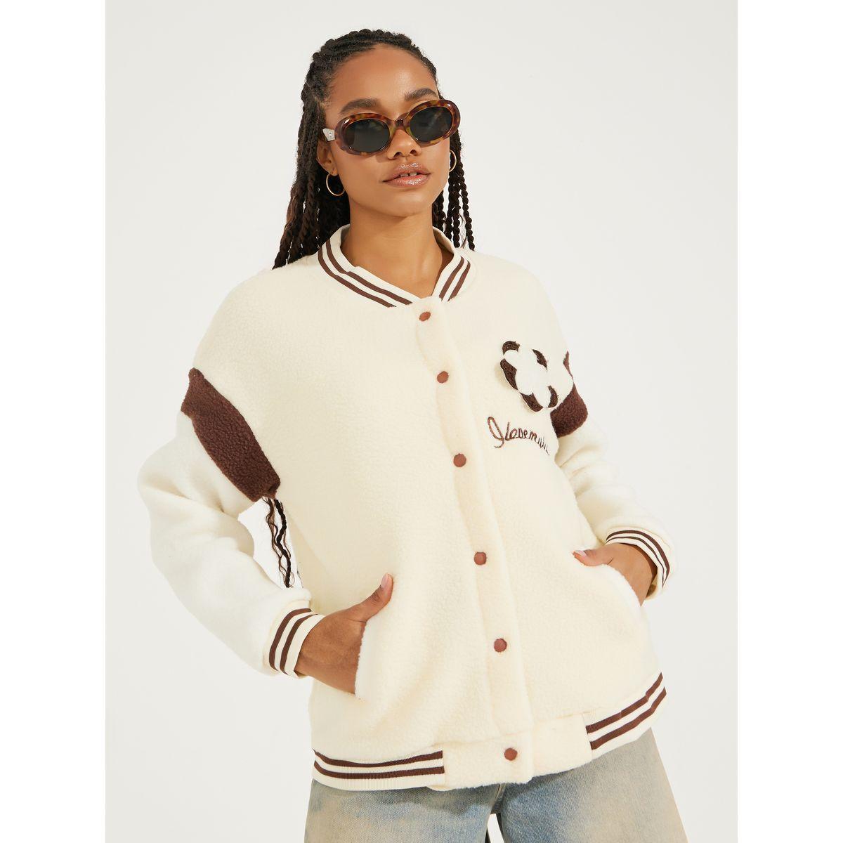 جاكيت بنمط كتل الالوان مع كتابة مُطرّزة-women-winterwear-coatsandjackets-jackets-image-3