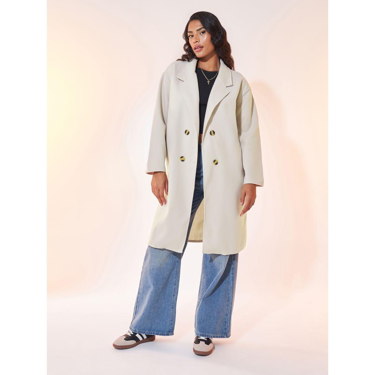 معطف بصدر مزدوج وصفين أزرار-women-winterwear-coatsandjackets-jackets-image-2