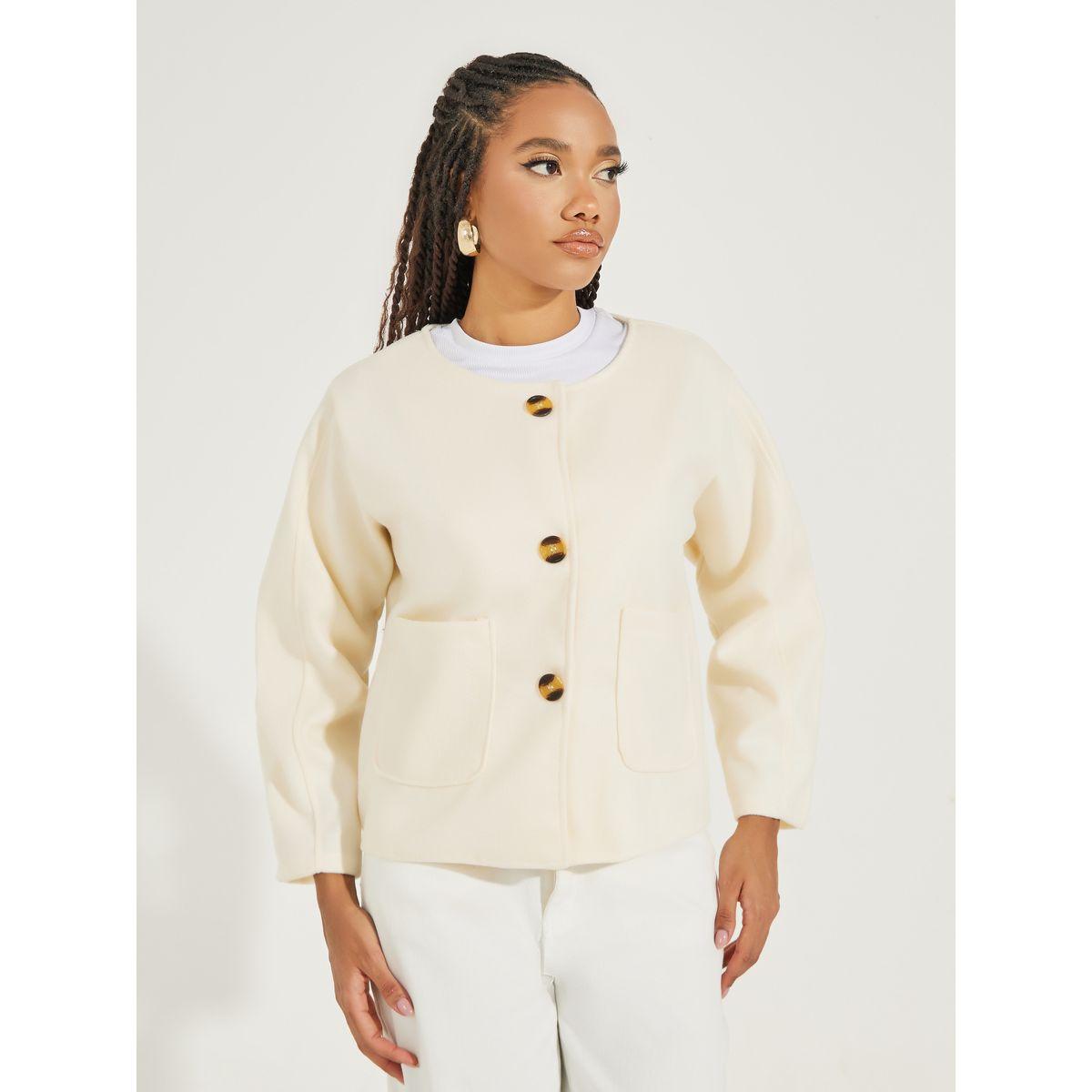 جاكيت سادة بلا ياقة مع اكمام طويلة-women-winterwear-coatsandjackets-jackets-image-3