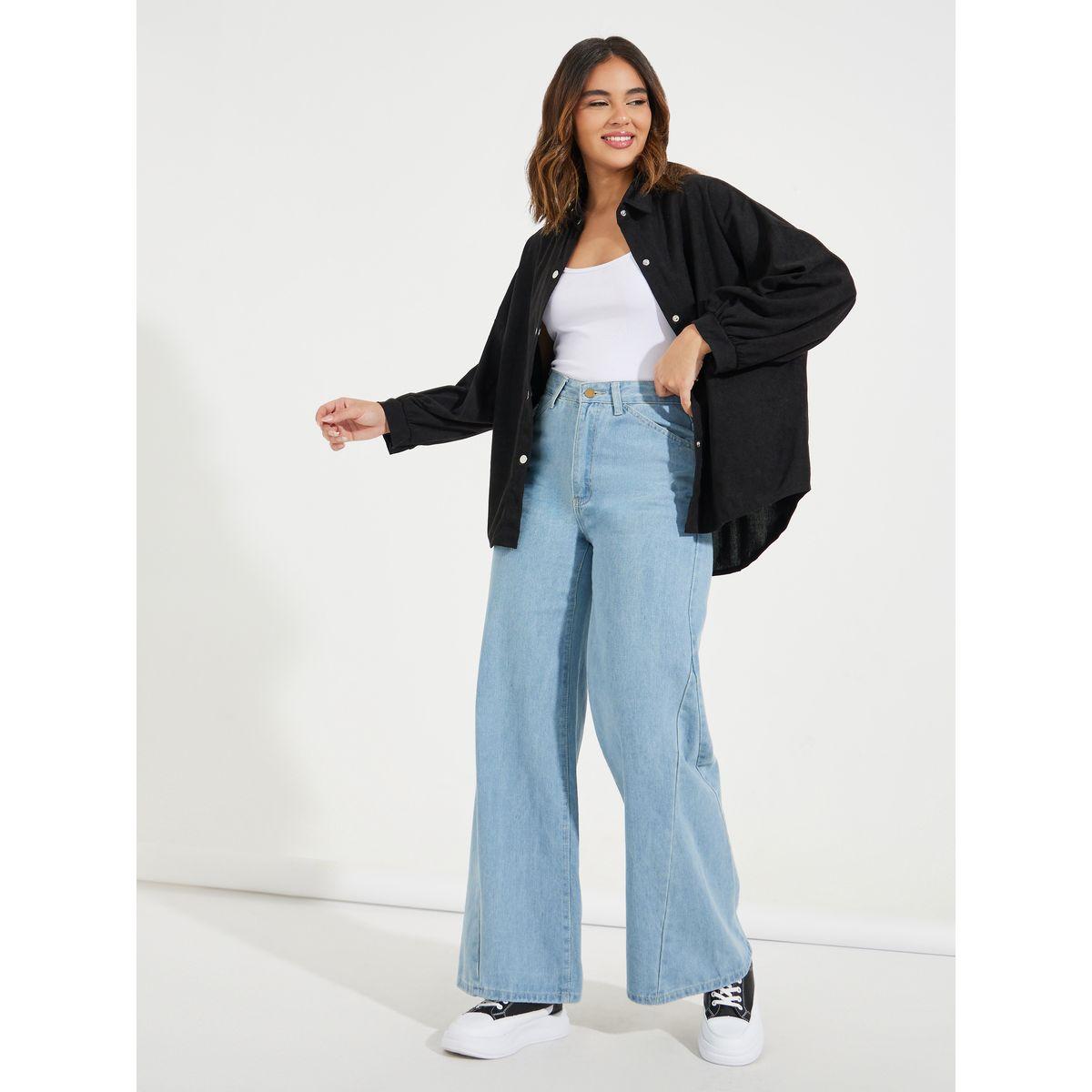Styli Solid Corduroy Jacket with Contrast Button-women-winterwear-coatsandjackets-jackets-image-3