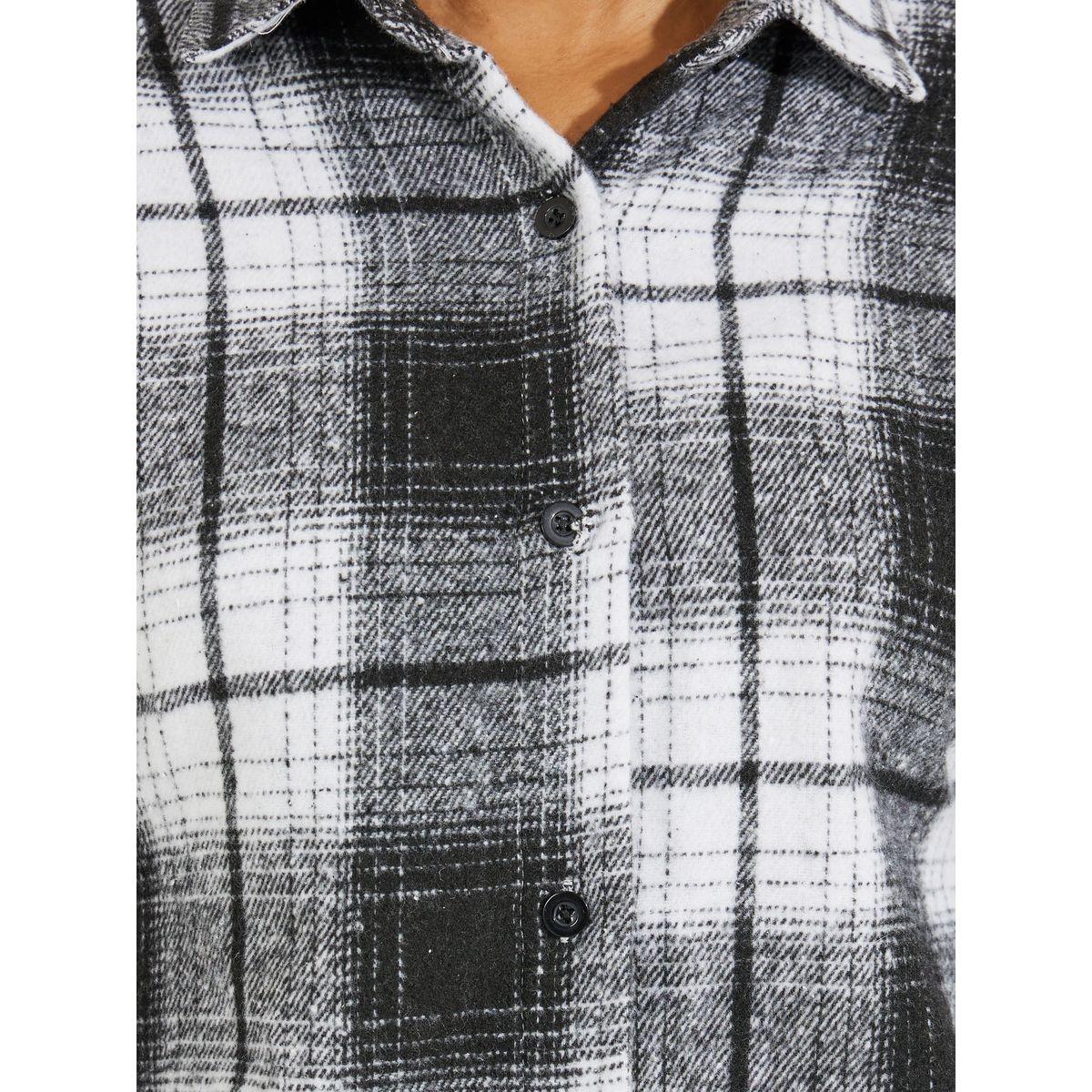 Styli Single Breasted Plaid Lapel Wool Jacket-women-winterwear-coatsandjackets-jackets-image-5