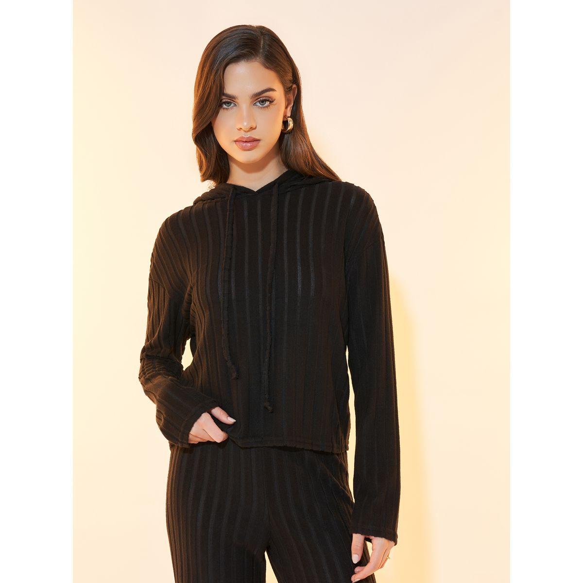 Styli Ribbed Knit Dropped Shoulder Hoodie & Pants Co-Ords-women-clothing-coordsets-image-2