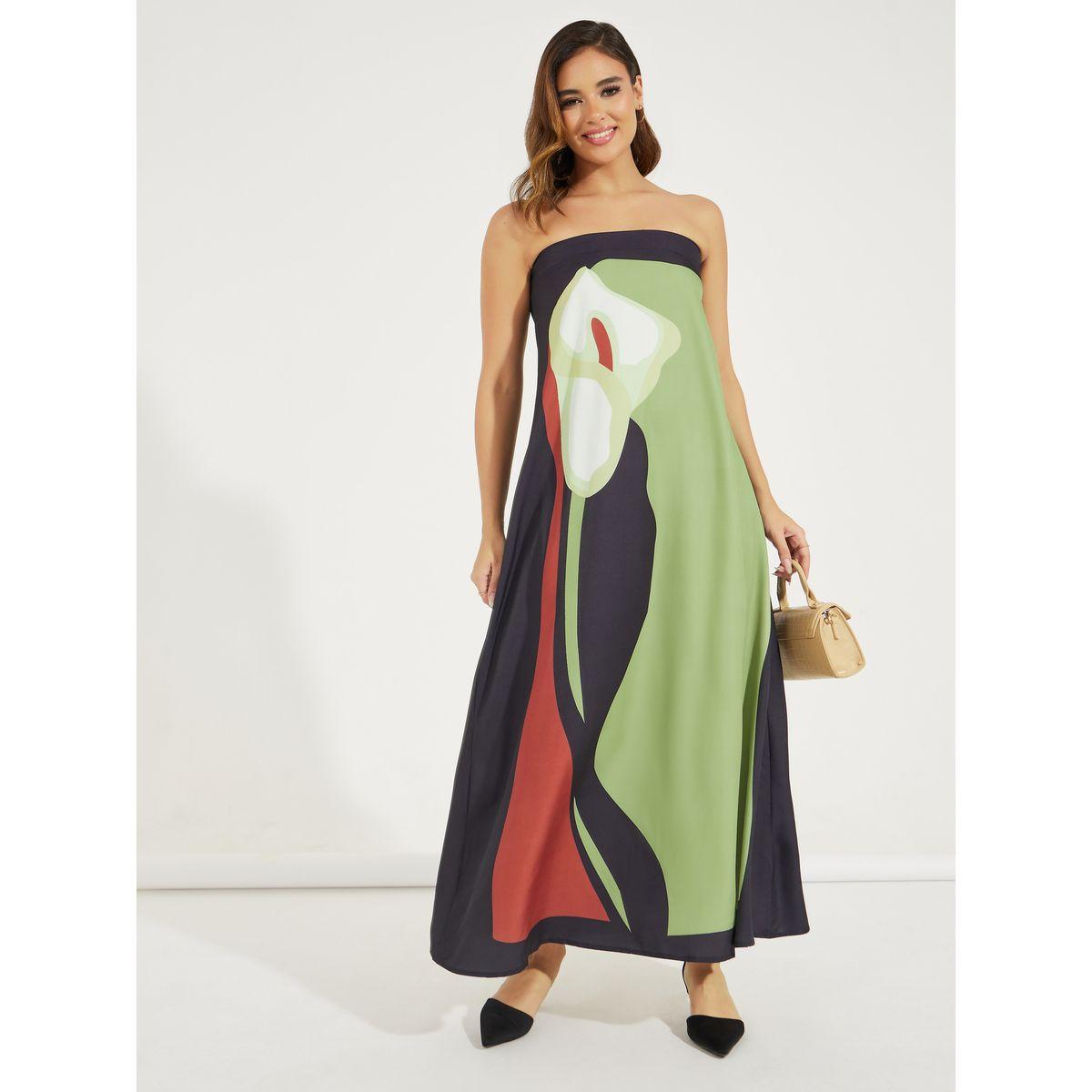 Styli Abstract Print Bandeau Maxi Dress-women-clothing-dresses-image-4
