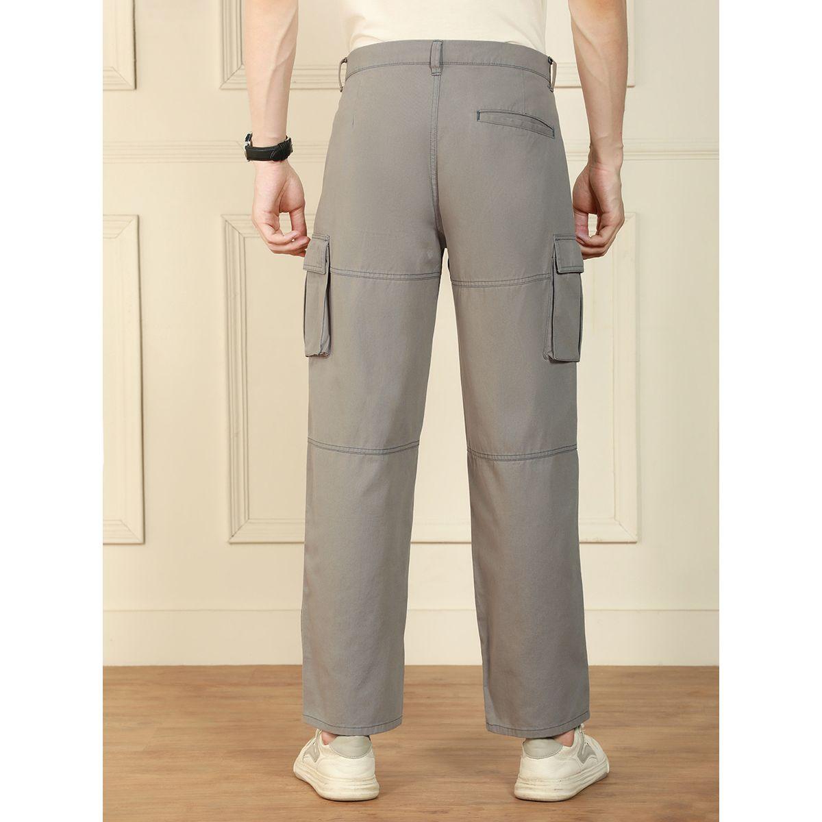 بنطال كارجو سادة بقصة مريحة دينيس لينجو × ستايلي-men-clothing-bottoms-trousersandchinos-trousers-image-2