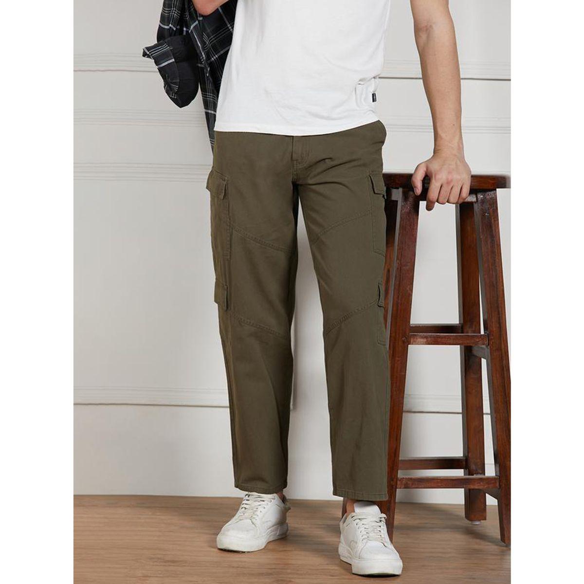 Dennis Lingo X Styli  Cotton Lycra Solid Stretchable Relaxed Fit Cargo Trousers-men-clothing-bottoms-trousersandchinos-trousers-image-1