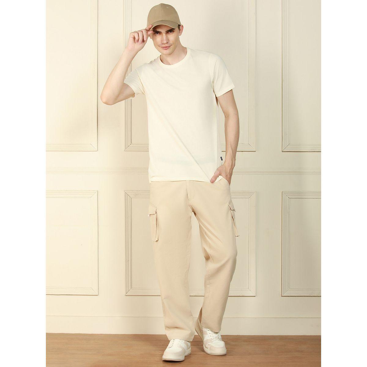 بنطال كارجو ليكرا سادة بقصة مريحة دينيس لينجو × ستايلي-men-clothing-bottoms-trousersandchinos-trousers-image-4