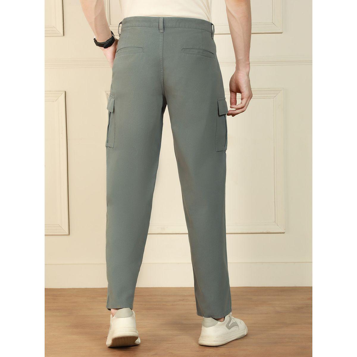 بنطال كارجو سادة بقطن ليكرا وقصة مريحة دينيس لينجو × ستايلي-men-clothing-bottoms-trousersandchinos-trousers-image-2