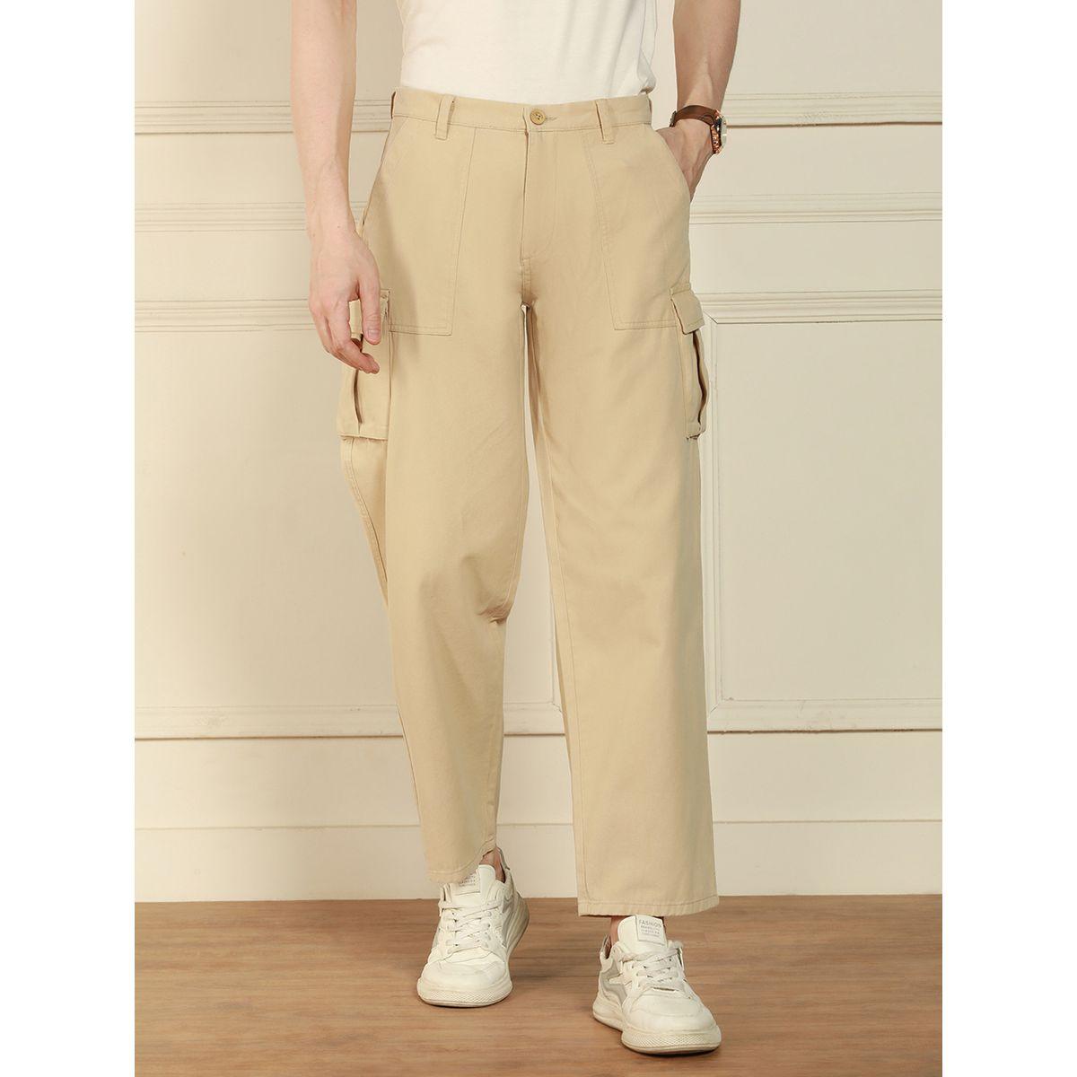 بنطال بنسيج ليكرا وقصة مريحة دينيس لينجو × ستايلي-men-clothing-bottoms-trousersandchinos-trousers-image-1