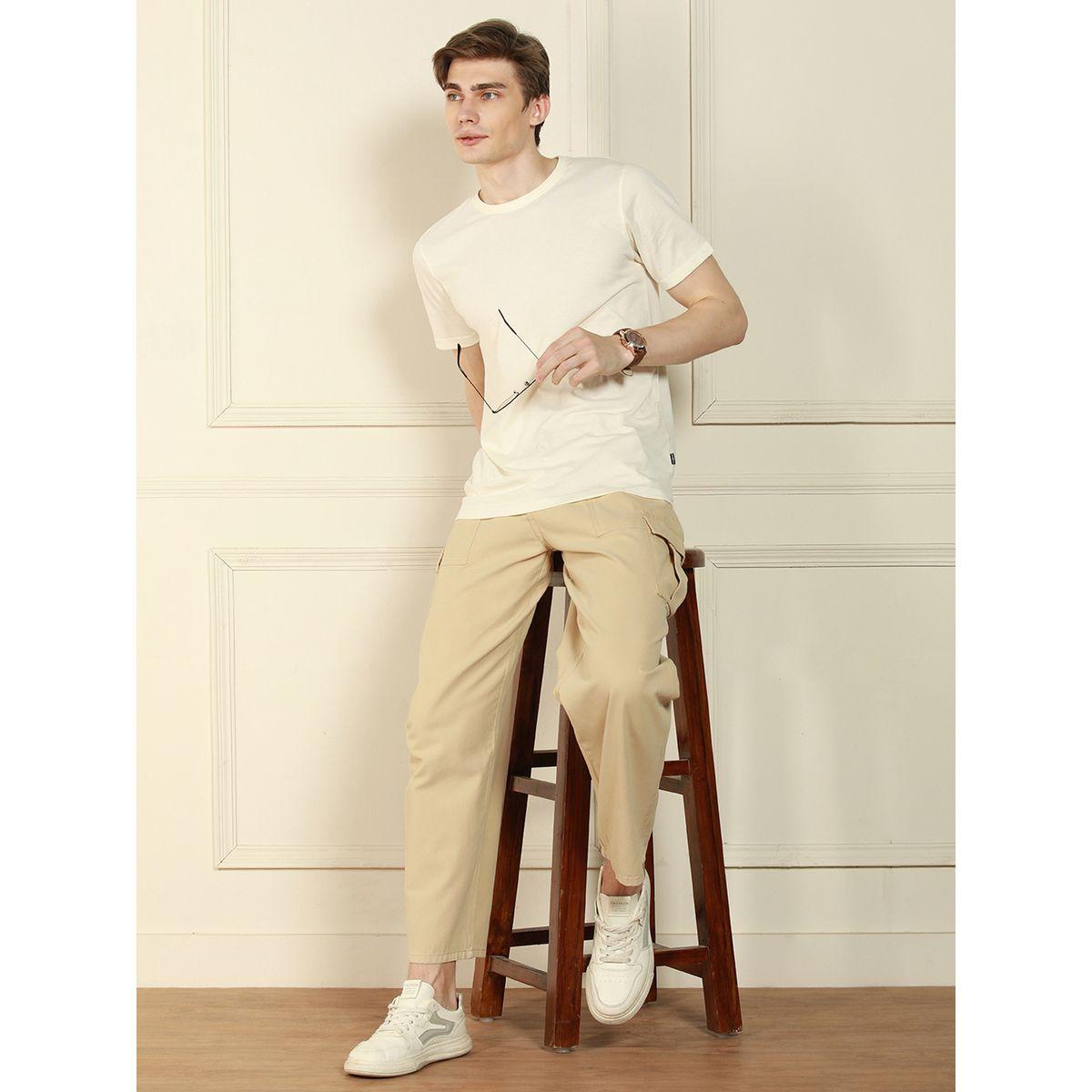 بنطال بنسيج ليكرا وقصة مريحة دينيس لينجو × ستايلي-men-clothing-bottoms-trousersandchinos-trousers-image-4