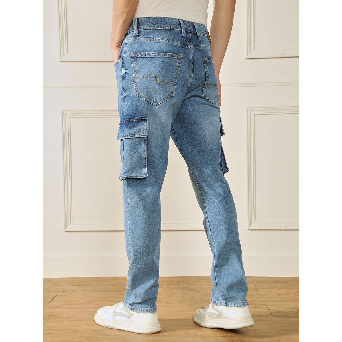 Dennis Lingo X Styli  Mid Rise Straight Fit Cargo Solid Jeans-men-clothing-bottoms-jeans-image-1