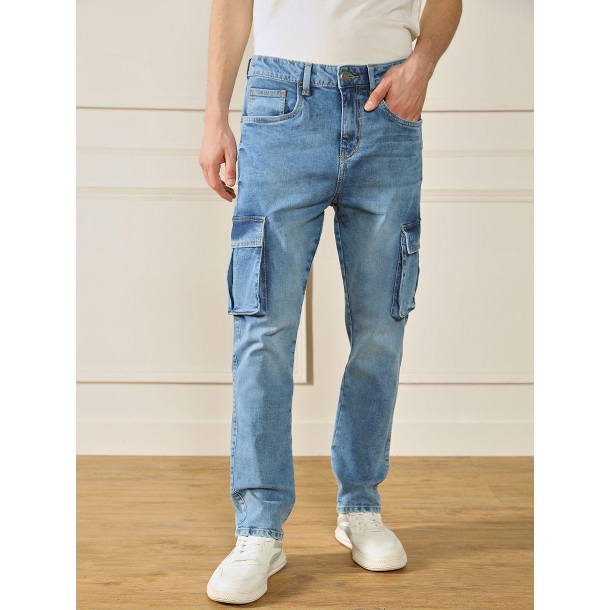Dennis Lingo X Styli  Mid Rise Straight Fit Cargo Solid Jeans-men-clothing-bottoms-jeans-image-5