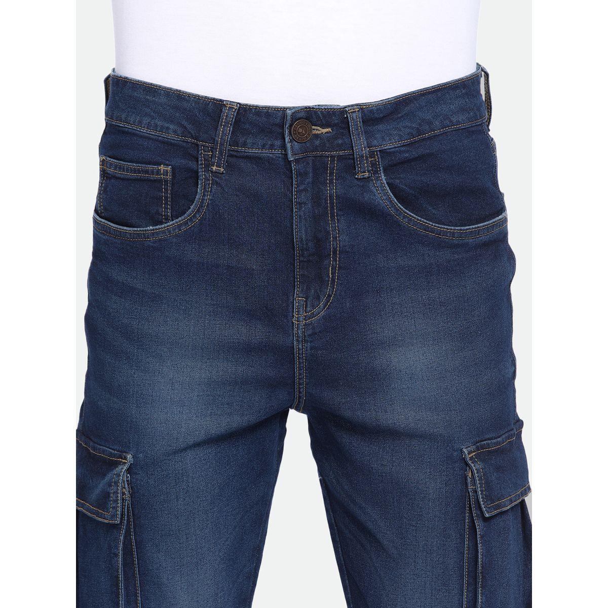 Dennis Lingo X Styli  Mid Rise Straight Fit Cargo Solid Jeans-men-clothing-bottoms-jeans-image-3