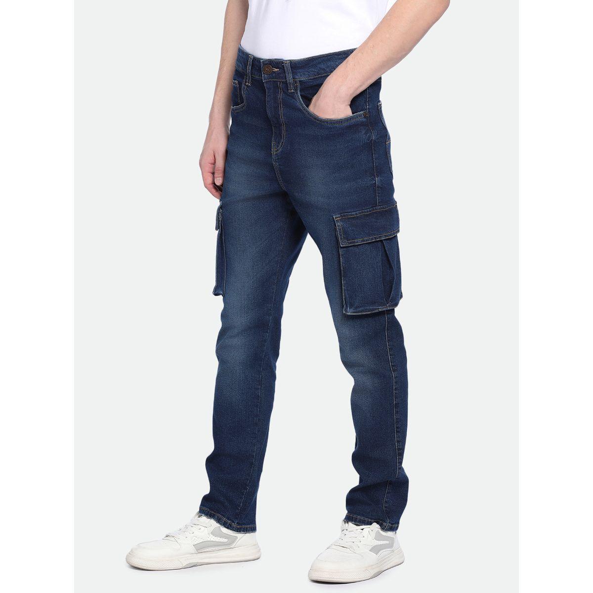 Dennis Lingo X Styli  Mid Rise Straight Fit Cargo Solid Jeans-men-clothing-bottoms-jeans-image-5