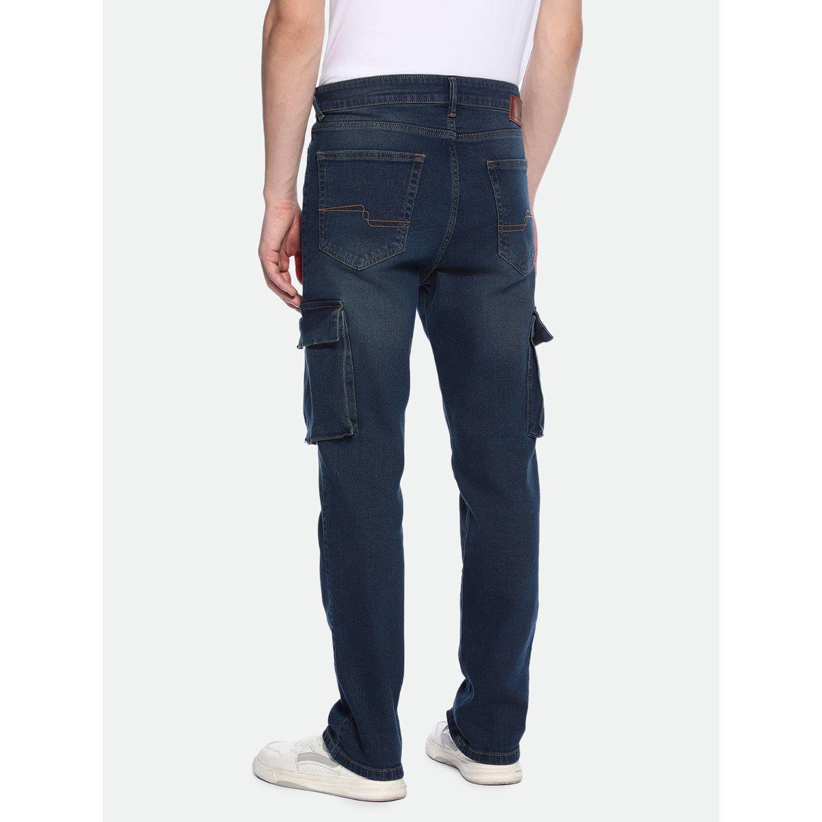 جينز كارجو بقصة مستقيمة وتفاصيل مشطوفة دينيس لينجو × ستايلي-men-clothing-bottoms-jeans-image-2