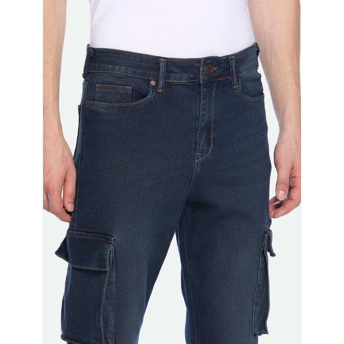 جينز كارجو بقصة مستقيمة وتفاصيل مشطوفة دينيس لينجو × ستايلي-men-clothing-bottoms-jeans-image-3
