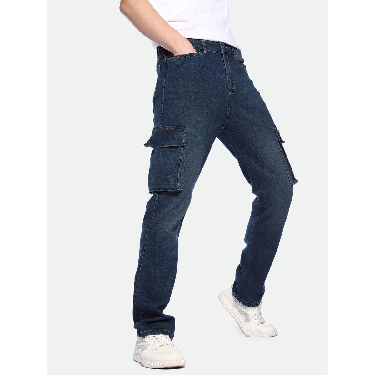 جينز كارجو بقصة مستقيمة وتفاصيل مشطوفة دينيس لينجو × ستايلي-men-clothing-bottoms-jeans-image-5