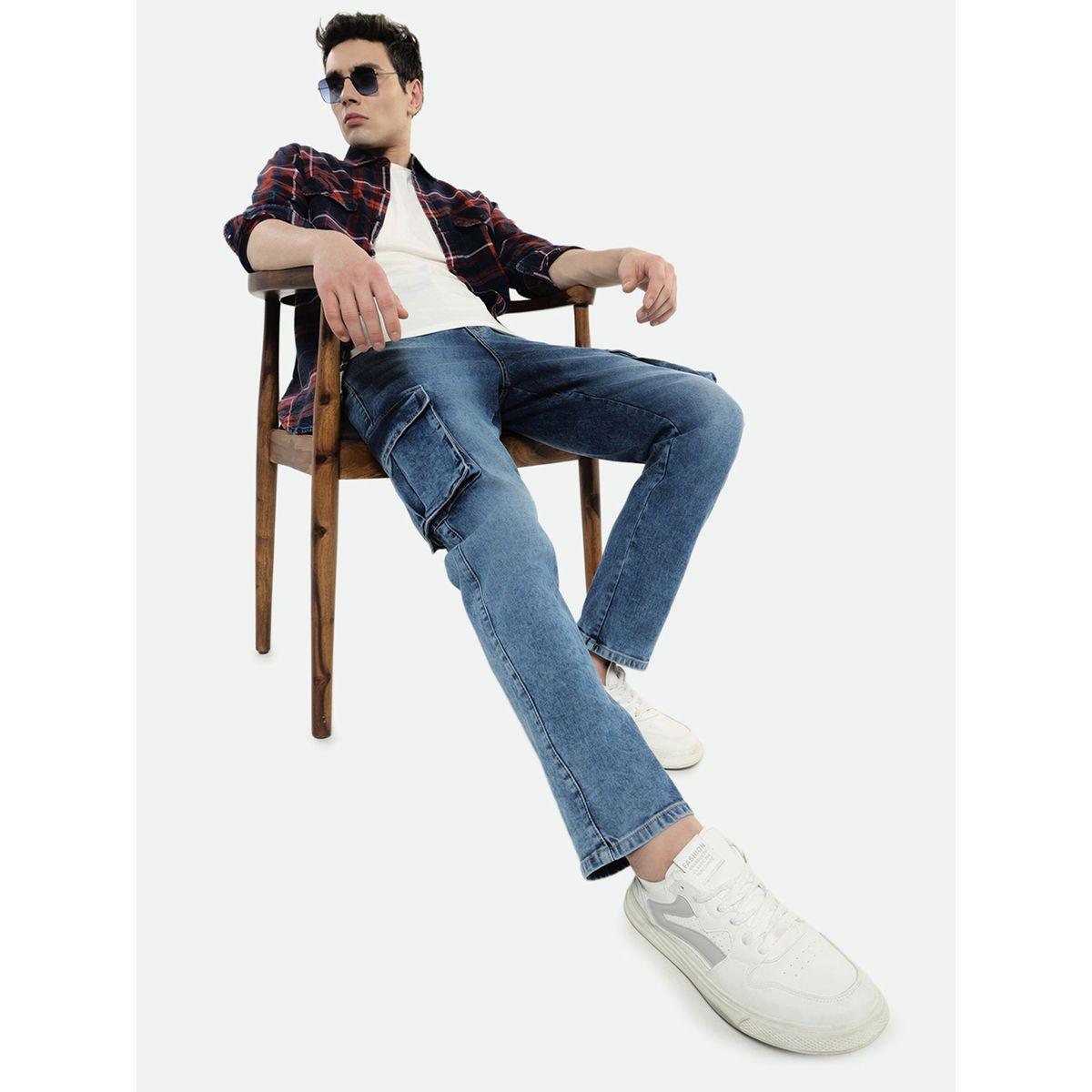 Dennis Lingo X Styli  Mid Rise Straight Fit Cargo Solid Jeans-men-clothing-bottoms-jeans-image-5
