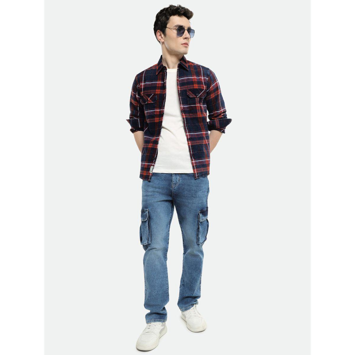 جينز سادة بنمط كارجو وقصة مستقيمة دينيس لينجو × ستايلي-men-clothing-bottoms-jeans-image-6