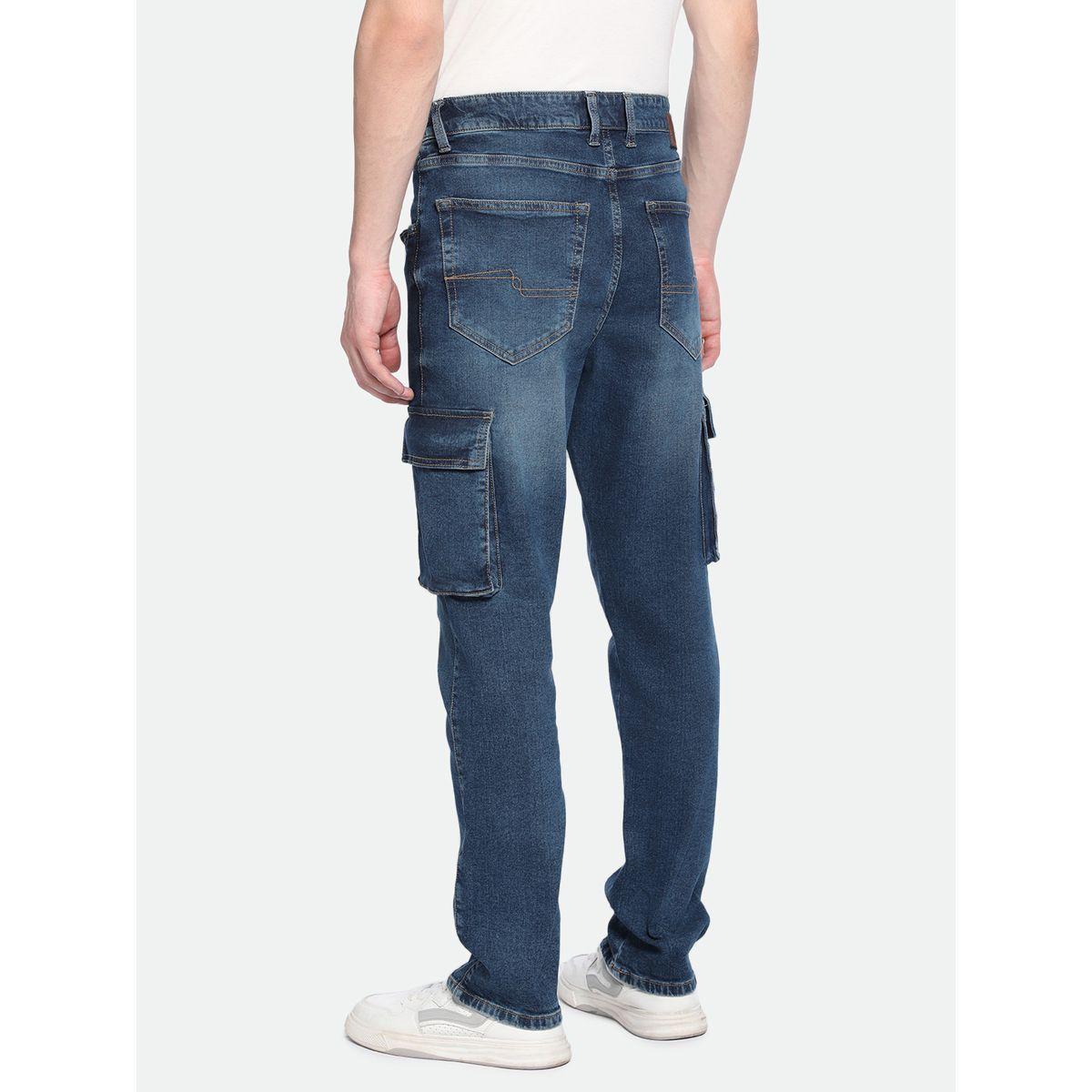 Dennis Lingo X Styli  Mid Rise Straight Fit Cargo Solid Jeans-men-clothing-bottoms-jeans-image-5