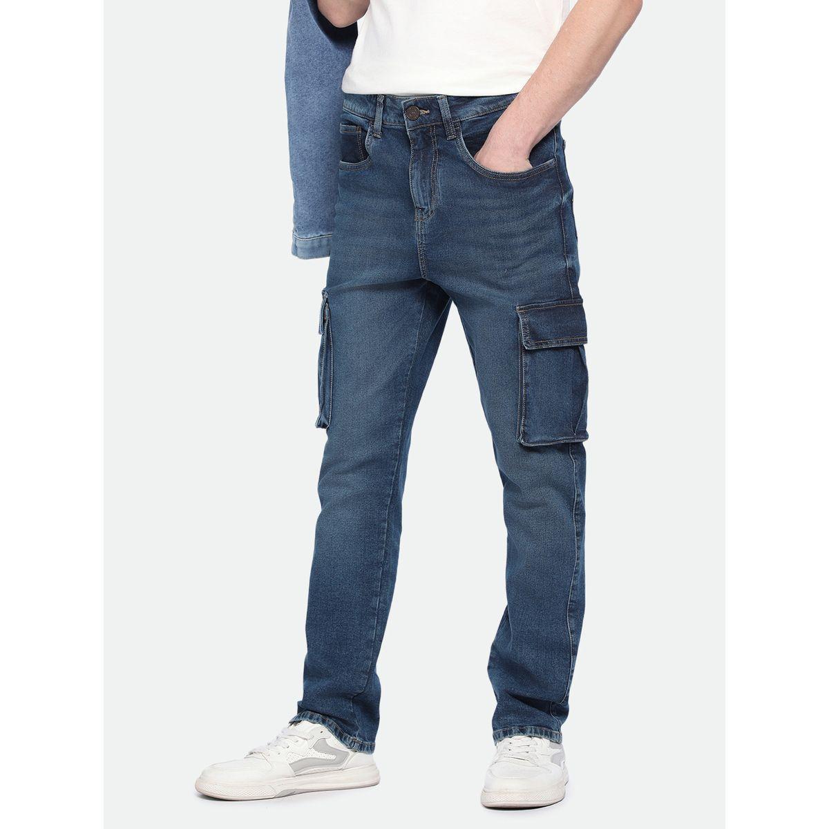 Dennis Lingo X Styli  Mid Rise Straight Fit Cargo Solid Jeans-men-clothing-bottoms-jeans-image-6