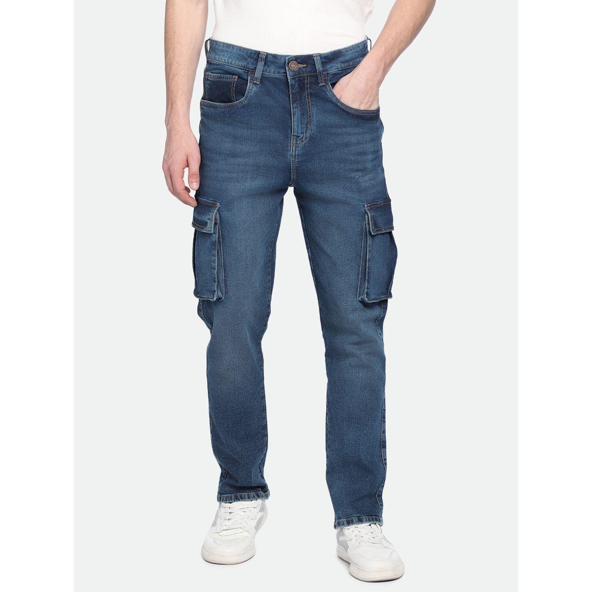 Dennis Lingo X Styli  Mid Rise Straight Fit Cargo Solid Jeans-men-clothing-bottoms-jeans-image-7
