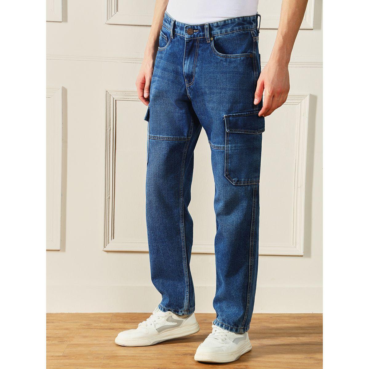 Dennis Lingo X Styli  Mid Rise Relaxed Fit Clean Look Cargo Jeans-men-clothing-bottoms-jeans-image-1