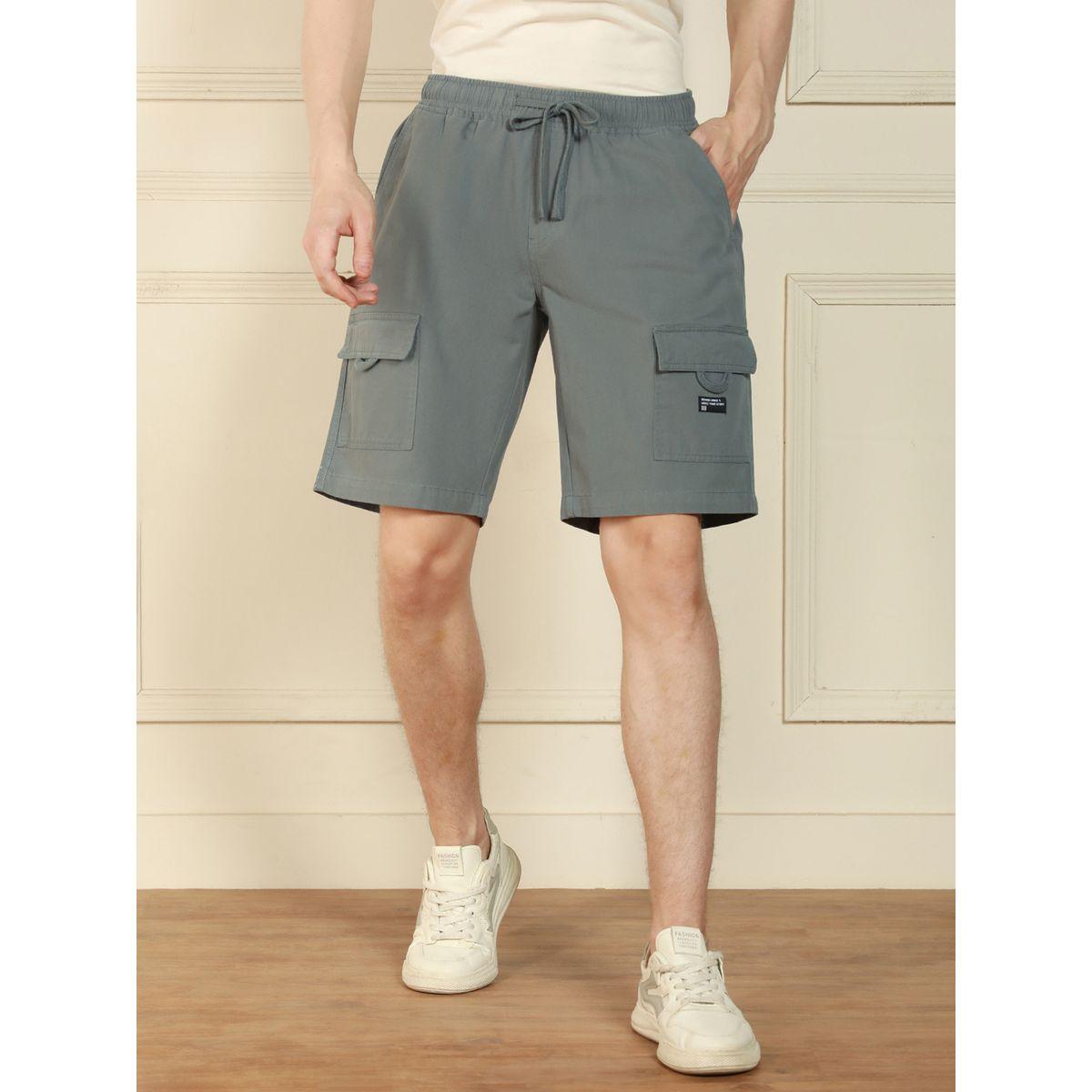 Dennis Lingo Relaxed Fit Solid Cotton Shorts-men-clothing-bottoms-shorts-image-1