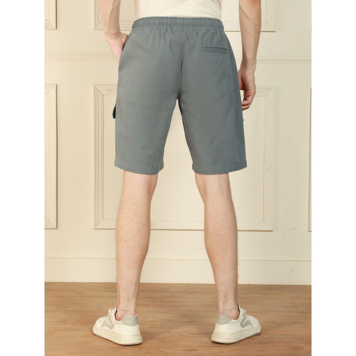 شورت قطن سادة بقصة مريحة-men-clothing-bottoms-shorts-image-3