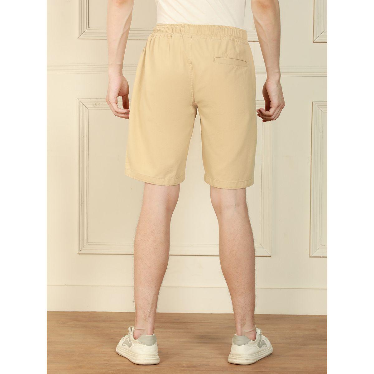 شورت قطن سادة بقصة مريحة دينيس لينجو × ستايلي-men-clothing-bottoms-shorts-image-2