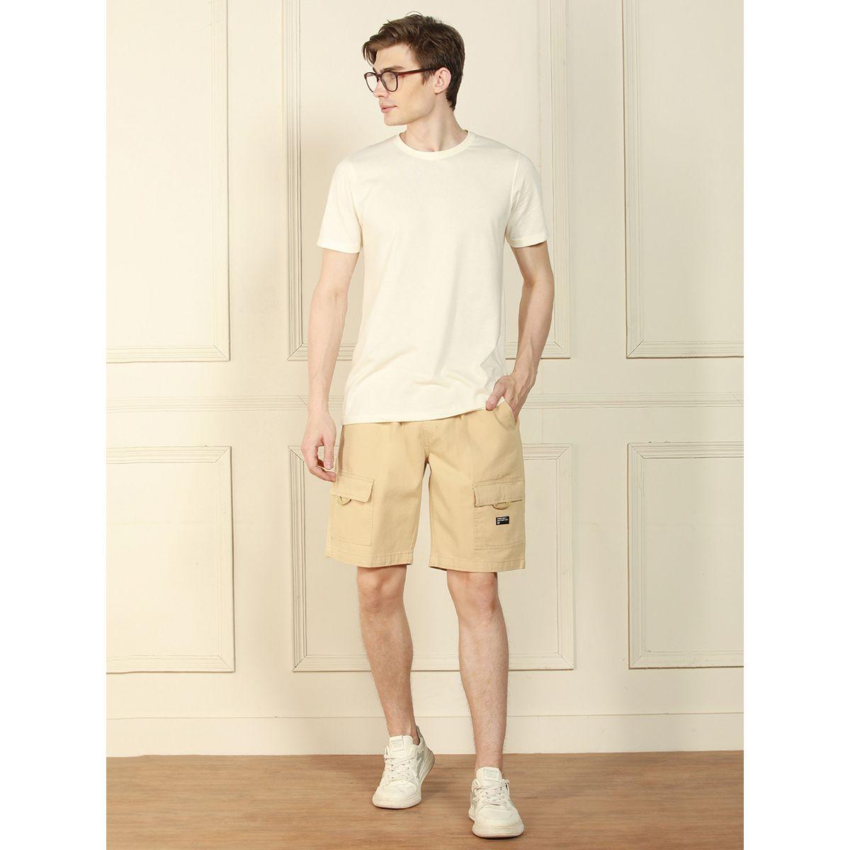 شورت قطن سادة بقصة مريحة دينيس لينجو × ستايلي-men-clothing-bottoms-shorts-image-4