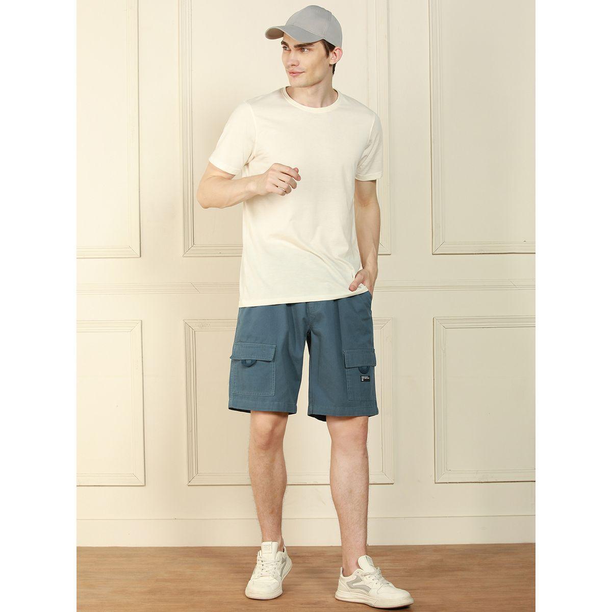Dennis Lingo X Styli  Relaxed Fit Solid Cotton Shorts-men-clothing-bottoms-shorts-image-4