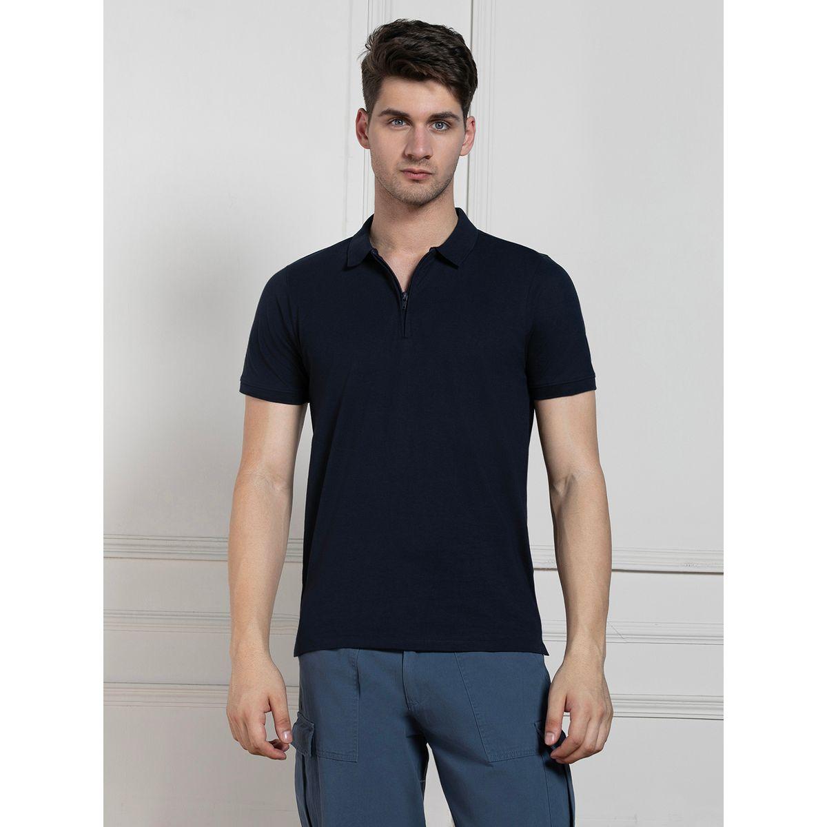 تيشيرت بياقة بولو وقصة عادية مع سحَّاب غلق دينيس لينجو × ستايلي-men-clothing-tshirtsandpolos-tshirts-image-1