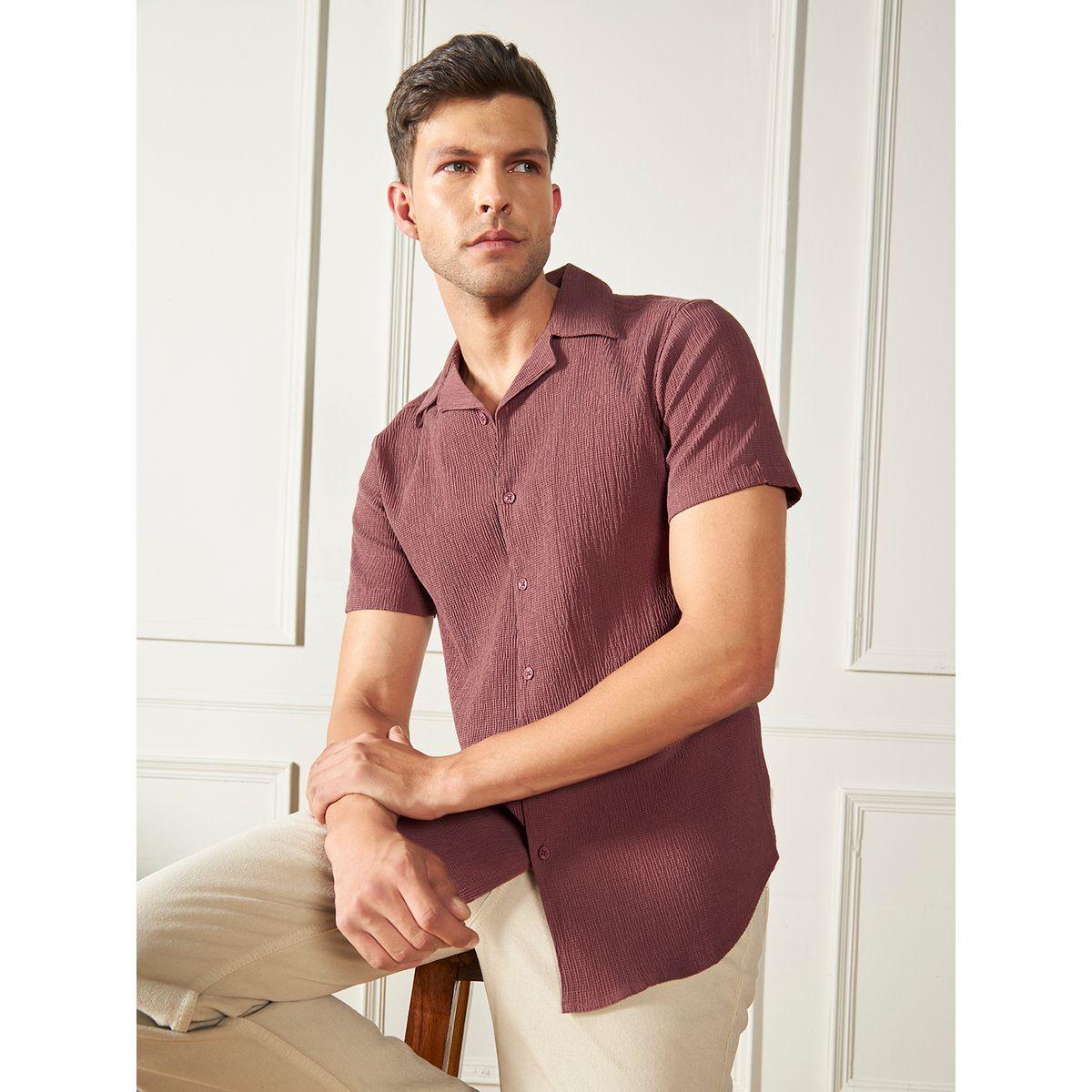 Dennis Lingo X Styli  Textured Cuban Collar Casual Shirt-men-clothing-shirts-image-1