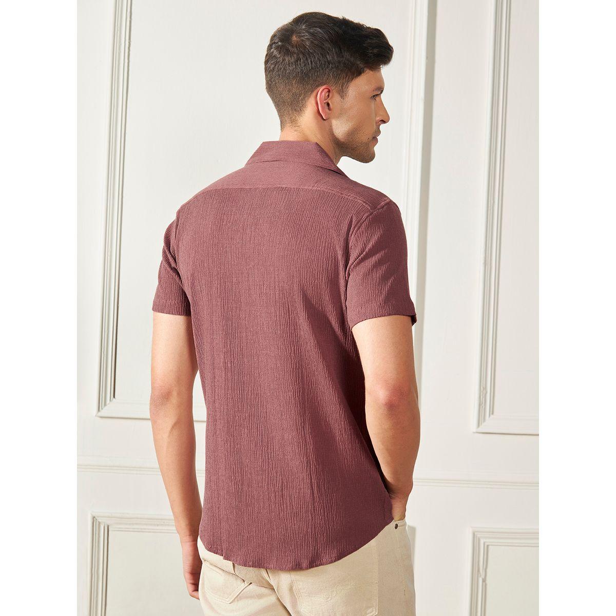قميص كاجوال بياقة كوبان وتفاصيل بارزة الملمس دينيس لينجو × ستايلي-men-clothing-shirts-image-2