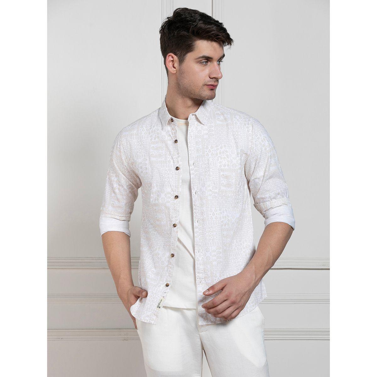 قميص بطبعة بيزلي وقصة عادية دينيس لينجو × ستايلي-men-clothing-shirts-image-1