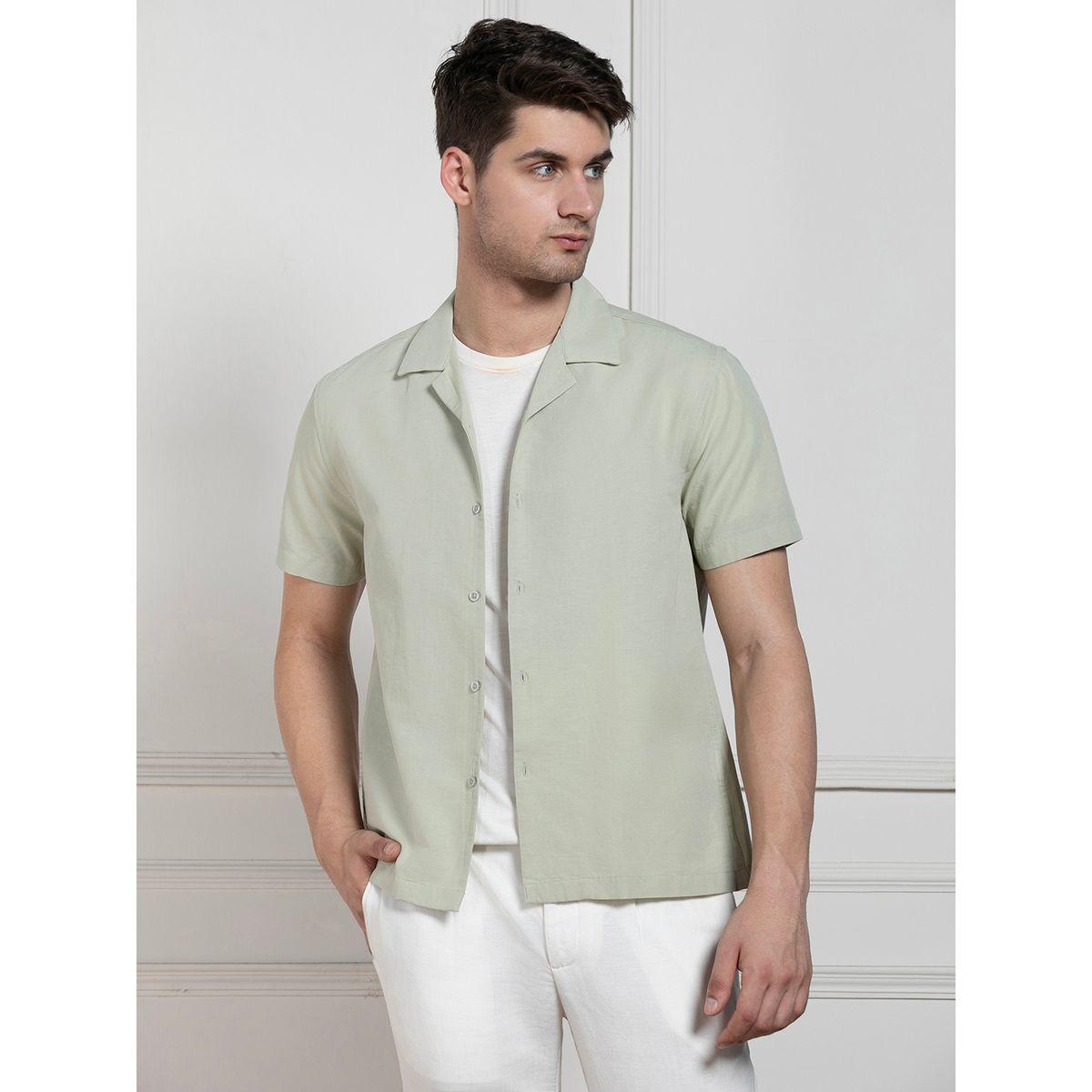 Dennis Lingo X Styli  Solid Casual Shirt with Button Placket-men-clothing-shirts-image-1
