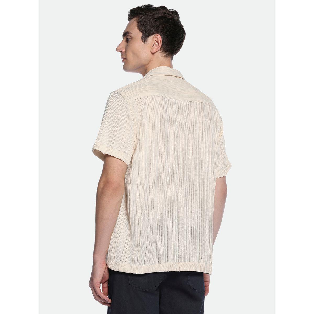 Dennis Lingo X Styli  Textured Casual Shirt with Cuban Collar-men-clothing-shirts-image-3