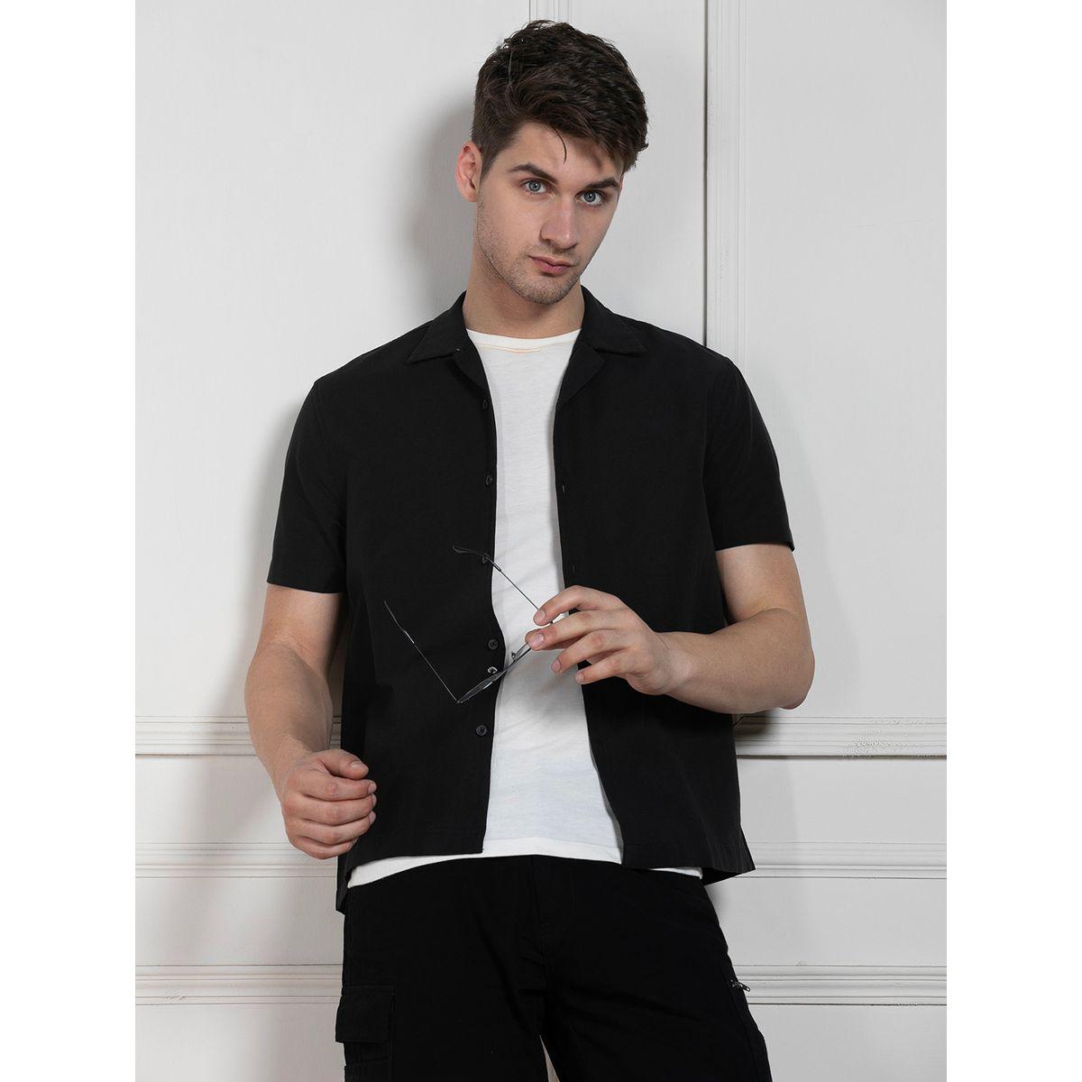 قميص كاجوال بقصة عادية وياقة كوبان دينيس لينجو × ستايلي-men-clothing-shirts-image-1