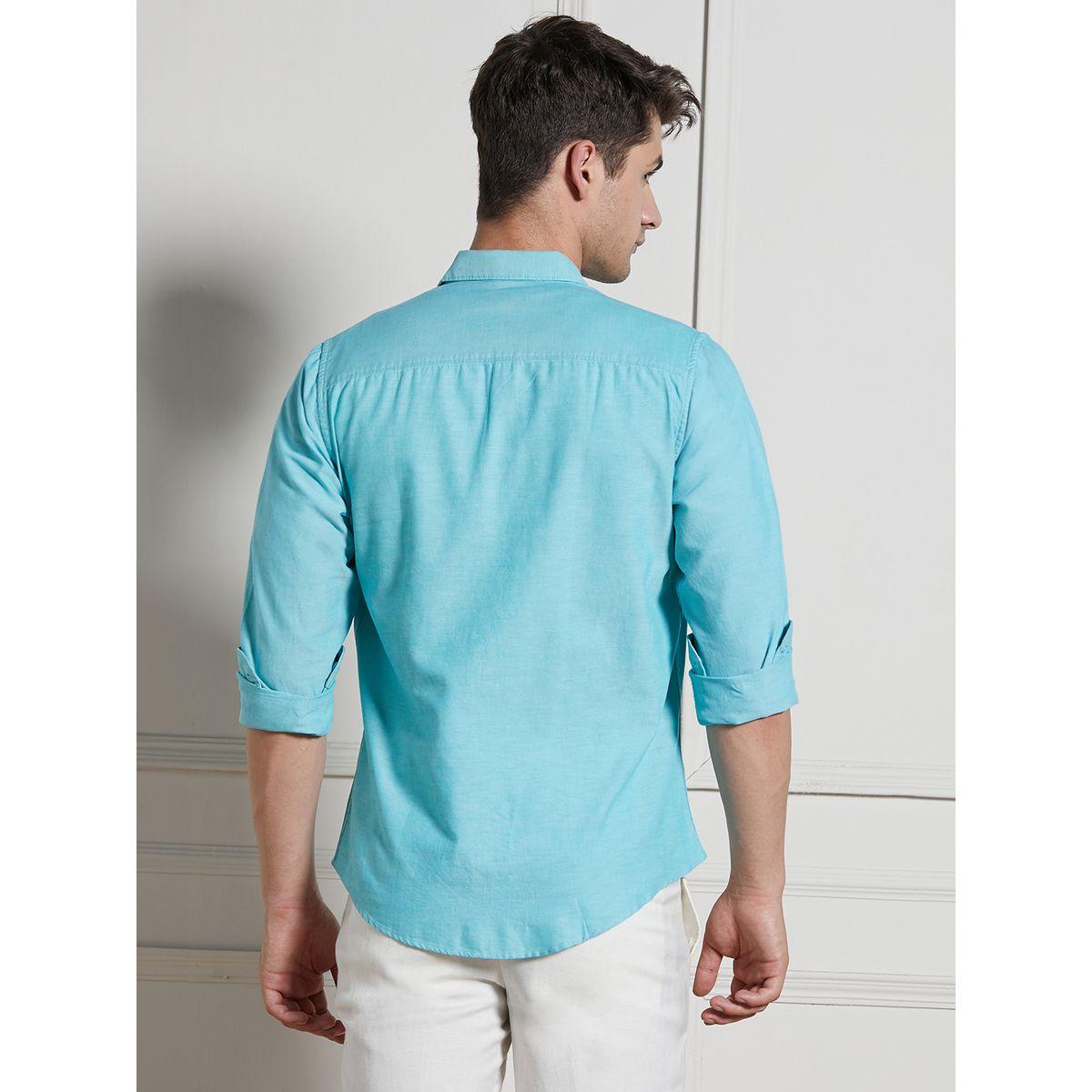 قميص قطن كاجوال بياقة رفيعة دينيس لينجو × ستايلي-men-clothing-shirts-image-2
