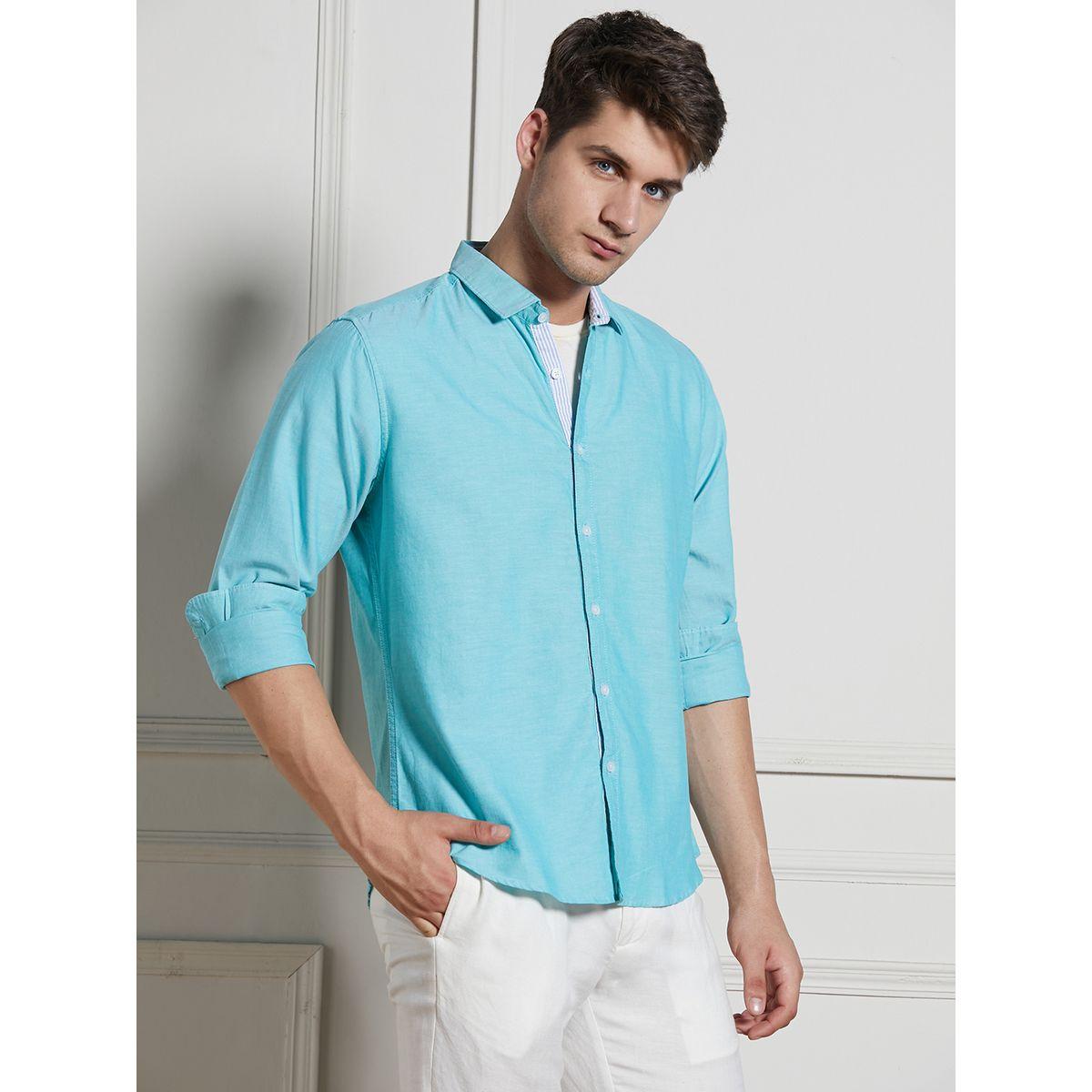 قميص قطن كاجوال بياقة رفيعة دينيس لينجو × ستايلي-men-clothing-shirts-image-6
