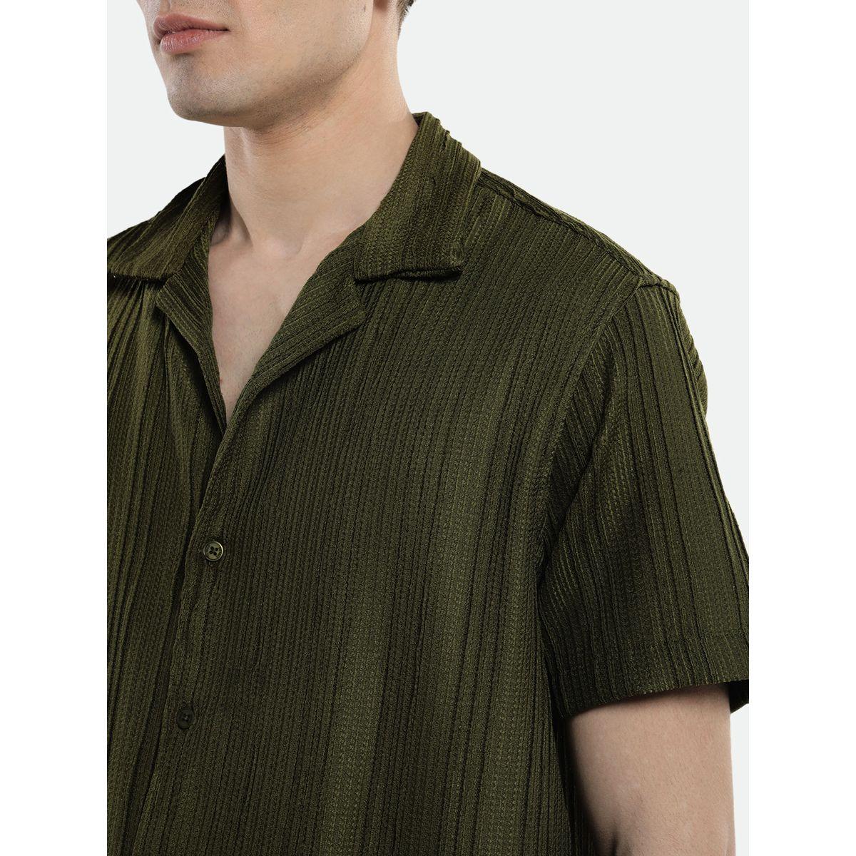 Dennis Lingo X Styli  Textured Cuban Collar Casual Shirt-men-clothing-shirts-image-4